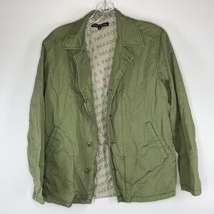 P.S. Erin Wasson Jacket Womens XS Paradox Button Up Long Sleeve Pockets Green